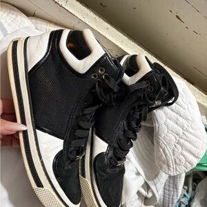 Versace Monochrome High-Top Sneakers